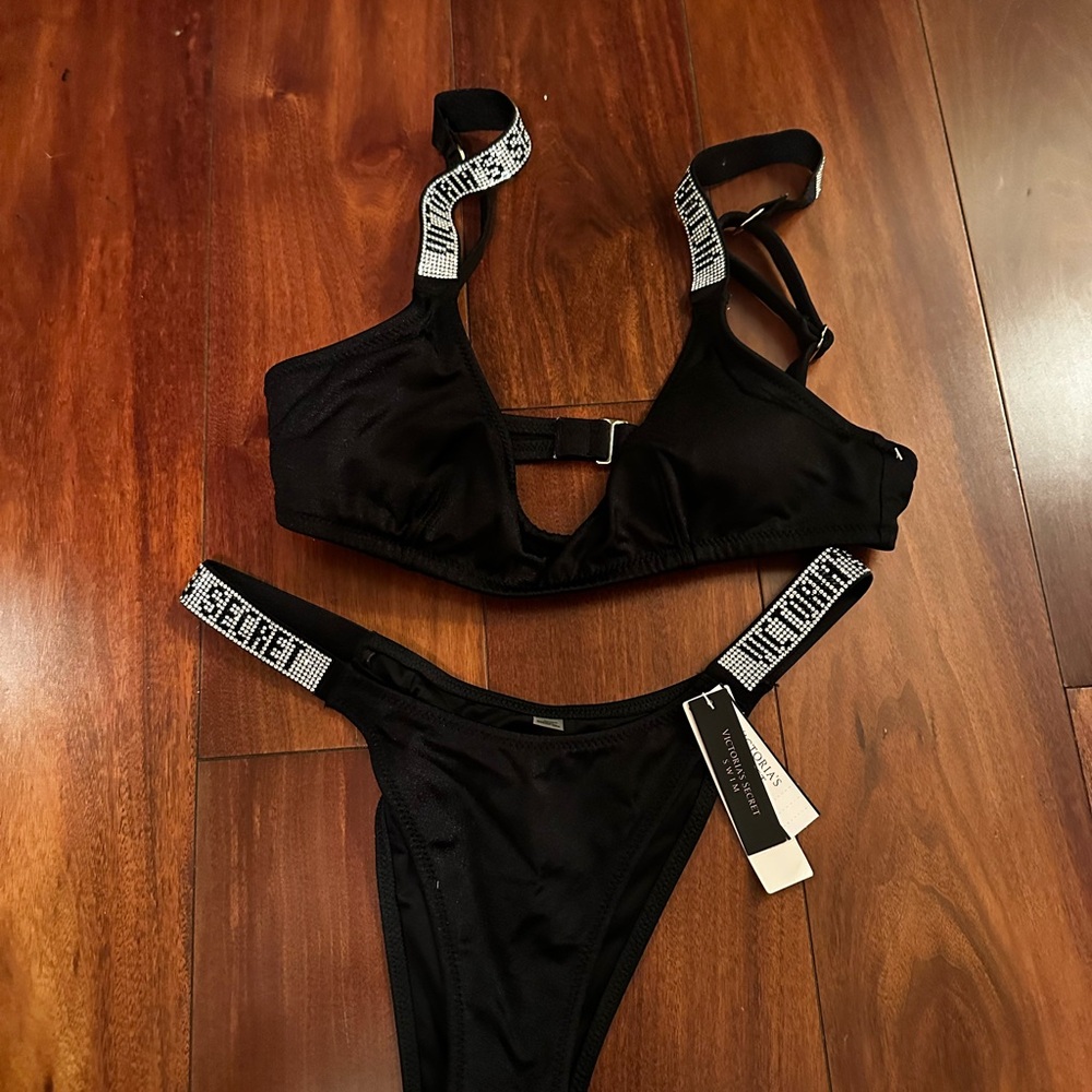 Black Strappy Bikini Set